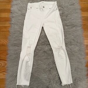 Hudson White Skinny Jeans